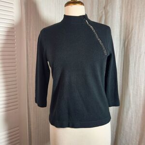Designers Originals | Women’s | Sweater | Petite M | Black Embellished Sweater